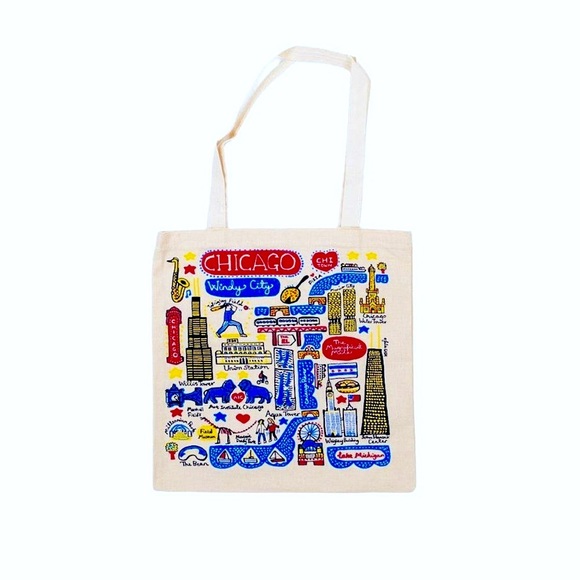 Julia Gash Art Chicago Themed Tote Bag - Picture 1 of 2